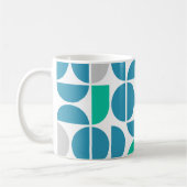 Aquatische Fliesen aus der Mitte des Jahrhunderts Kaffeetasse (Links)