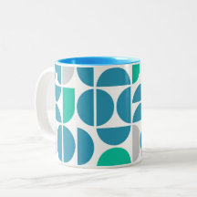 Aquatische Fliesen aus der Mitte des Jahrhunderts