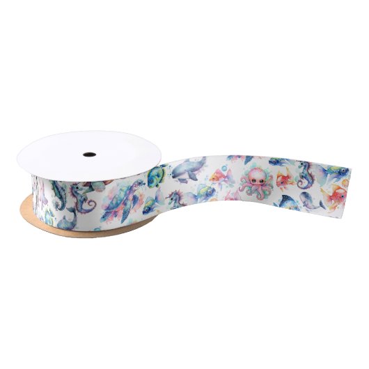 Aquatische Freunde Satinband (Spule)