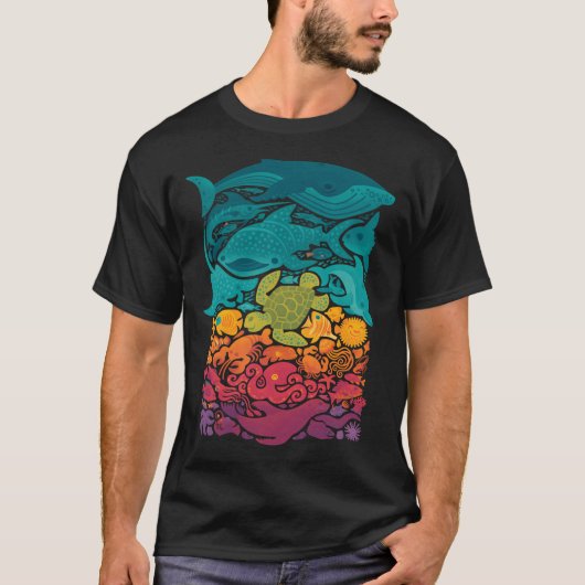 Aquatisches Spektrum : Hellblau T-Shirt (Vorderseite)