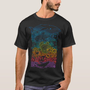 Aquatisches Spektrum : Umriss T-Shirt