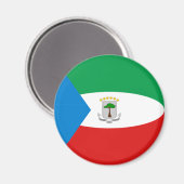 Äquatoriale Guinea Fisheye Flag Magnet (Vorderseite/Rückseite)