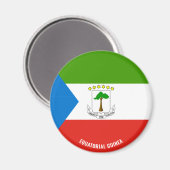 Äquatoriale Guinea Flag Charming Patriotic Magnet (Vorderseite/Rückseite)