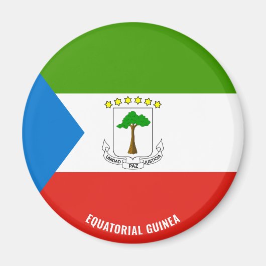 Äquatoriale Guinea Flag Charming Patriotic Magnet (Vorne)
