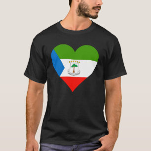 Äquatoriale Guinea Flag Herz Äquatoriale Guinea T-Shirt