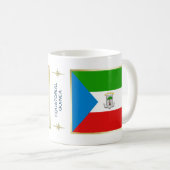 Äquatoriale Guinea Flag + Kartenübersicht Tasse (VorderseiteRechts)