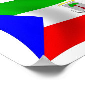 Äquatoriale Guinea-Flag-Plakatdruck Poster (Ecke)