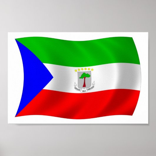 Äquatoriale Guinea-Flag-Plakatdruck Poster (Vorne)