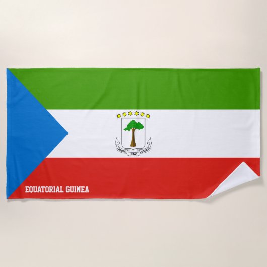Äquatoriale Guinea Flag Splendid Patriotic Strandtuch (Vorderseite)