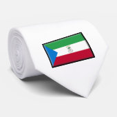 Äquatoriale Guinea-Flagge Krawatte (Gerollt)