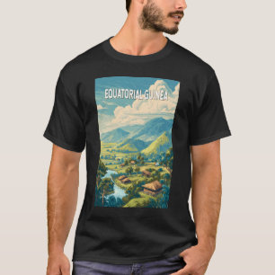 Äquatoriale Guinea Illustration Reisen Vintag T-Shirt