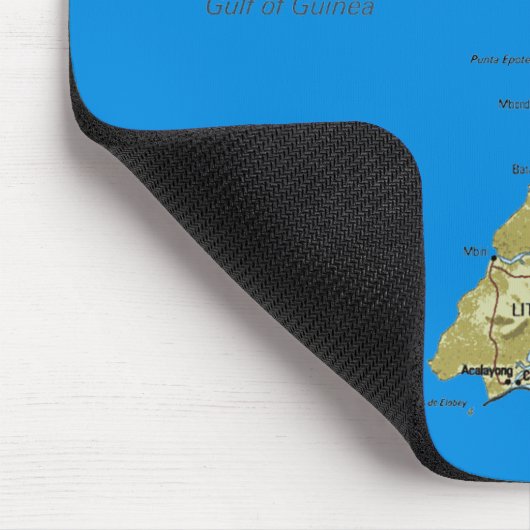 Äquatoriale Guinea Karte Mousepad (Ecke)