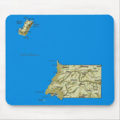 Äquatoriale Guinea Karte Mousepad (Vorne)