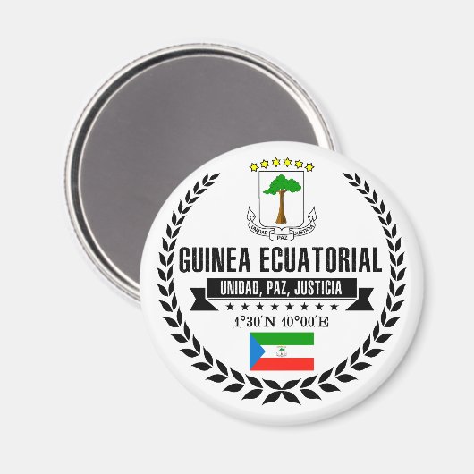 Äquatoriale Guinea Magnet (Vorderseite/Rückseite)