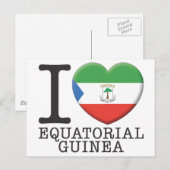 Äquatoriale Guinea Postkarte (Vorne/Hinten)