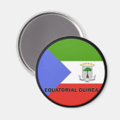 Äquatoriale Guinea Roundel-Qualitätsflagge Magnet (Vorderseite/Rückseite)