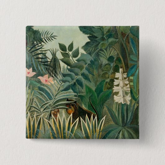 Äquatoriale Jungle, 1909 (Öl auf Leinwand) Button (Vorderseite)