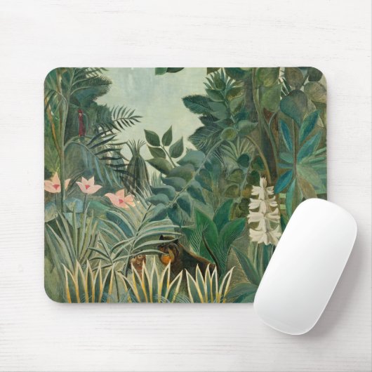 Äquatoriale Jungle, 1909 (Öl auf Leinwand) Mousepad (Mit Mouse)