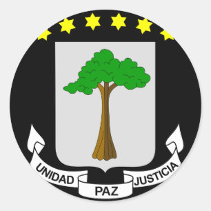Äquatorialememblem der Guinea Runder Aufkleber
