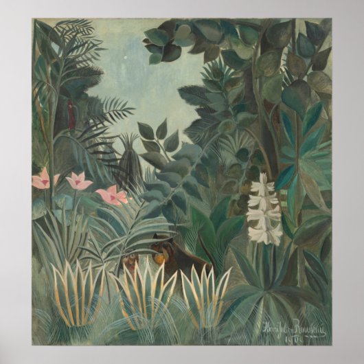 Äquatorialer Dschungel - Henri Rousseau Kunstkunst Poster (Vorne)