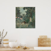 Äquatorialer Dschungel - Henri Rousseau Kunstkunst Poster (Küche)