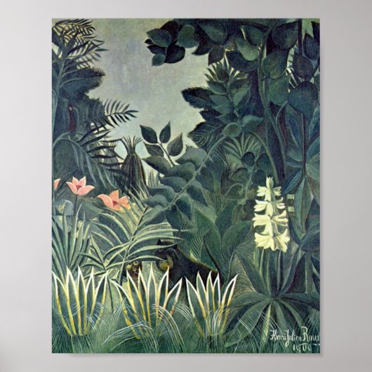 Äquatorialer Dschungel von Henri Rousseau Poster (Vorne)