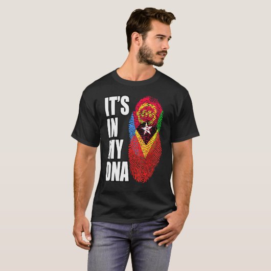 Äquatorialer guineischer und eritreischer DNA-Flag T-Shirt (Vorne ganz)