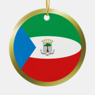 Äquatorialguinea-Flaggen-Ornament Keramik Ornament