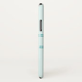 AquaTurquoise Glitzer Streifen Personalisiert Case-Mate iPhone Hülle (Hinten/Rechts)