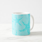 Aquaund Türkisstarfish-Entwurf Kaffeetasse (VorderseiteRechts)