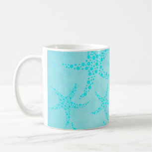 Aquaund Türkisstarfish-Entwurf Kaffeetasse