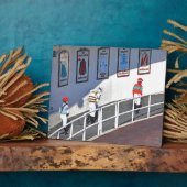 Aqueducts Top Jockeys auf dem Weg zum Paddock Fotoplatte (Seite)