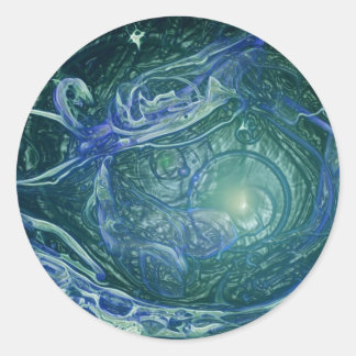 aquesurreal runder aufkleber