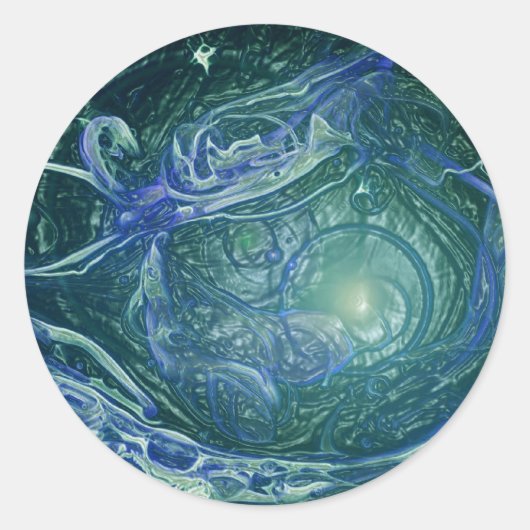 aquesurreal runder aufkleber (Vorderseite)