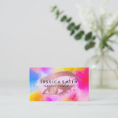 Aqueup Watercolor Vibranp | Beauty Eye Lashes Visitenkarte (Stehend Vorderseite)