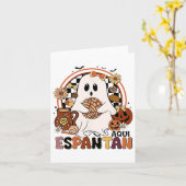 Aqui Espantan! Dia De Muertos Spanish Mexican Hall Karte (Gelbe Blume)