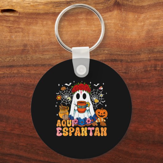 Aqui Espantan Mexican Ghost Halloween Soky Conchas Schlüsselanhänger (Vorderseite)