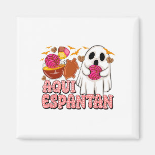 Aqui Espantan Niedlich Ghost Spanisch Halloween Sp Magnet