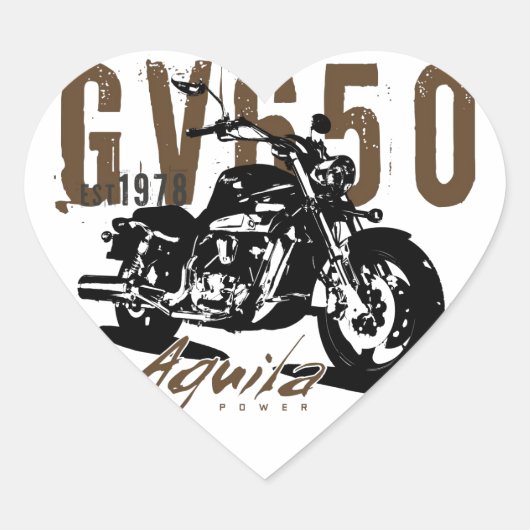 Aquila Der Adler Herz-Aufkleber (Vorderseite)