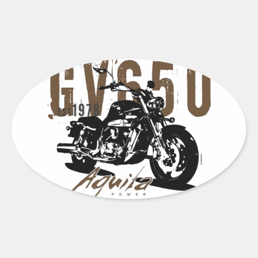 Aquila Der Adler Ovaler Aufkleber (Vorderseite)