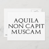 Aquila Non Capit Muscam Postkarte (Vorne/Hinten)