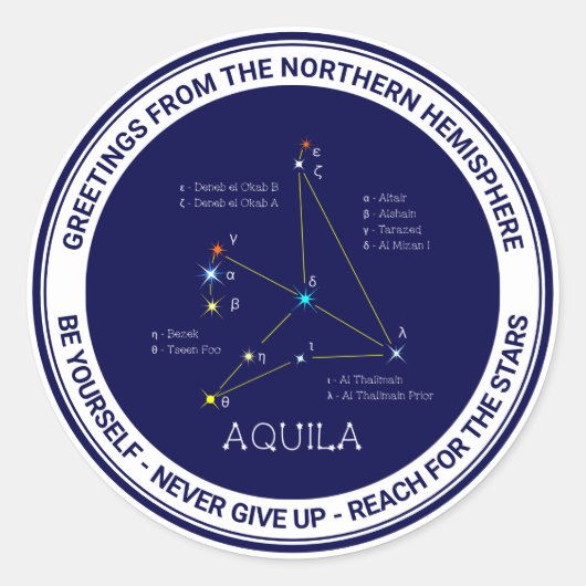 Aquila Runder Aufkleber (Vorderseite)