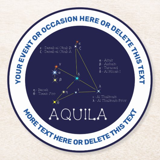 Aquila Runder Pappuntersetzer (Vorderseite)