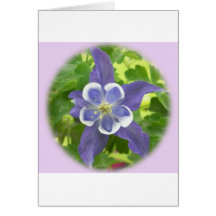 Aquilegia Columbine Blume Card