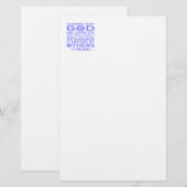 Aquinas-Zitat Schau Was Gott Dir Gegeben Hat Blau Briefpapier (Vorne/Hinten)