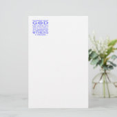 Aquinas-Zitat Schau Was Gott Dir Gegeben Hat Blau Briefpapier (Stehend Vorderseite)