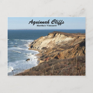 Aquinnah Cliffs of Martha's Vineyard Postcard Postkarte