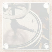 Äquinoktialsolaruhr | 1880 glasuntersetzer (Rückseite)