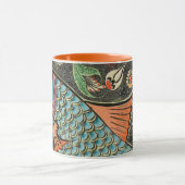 Aqwa Mosaik aquamarine Fischkunst Tasse (Zentrum)