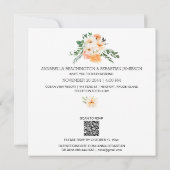 *~* AR12 QR UAWG Rosa Blume WEDDING Einladung (Rückseite)